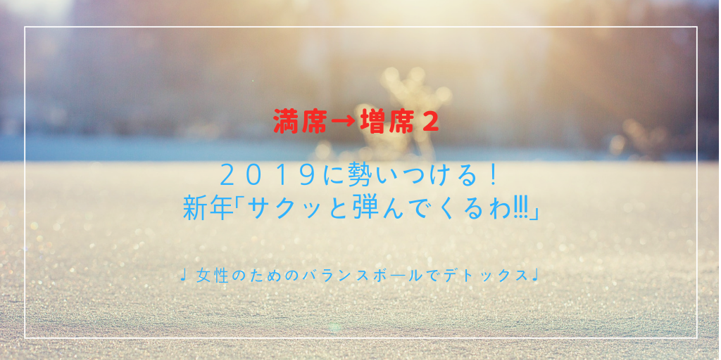 【満席→増席2】1/5 女性のためのバランスボールでデトックス! 【満席→増席2】1/5 女性のためのバランスボールでデトックス!